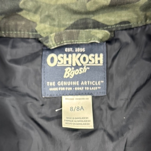 OshKosh B'gosh Kids Camo Utility Jean Jacket size 8 - Picture 5 of 9